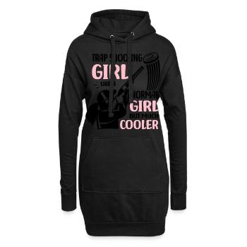 Trapschießen | Schießsport Fallenschießen Geschenk - Hoodie-Kleid - Schwarz - Vorne