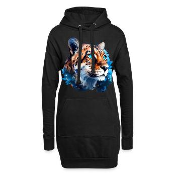 Gepard - Hoodie-Kleid - Schwarz - Vorne