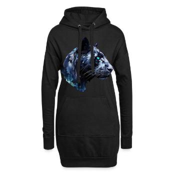 Panther - Hoodie-Kleid - Schwarz - Vorne