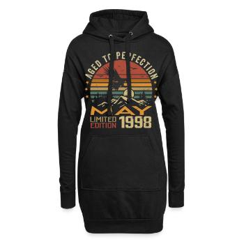 Mai 1998 Geburtstag Mai 1998 Geschenk 1998 Mai - Hoodie-Kleid - Schwarz - Vorne