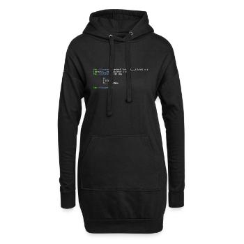linux shell cat - Sweat-shirt à capuche long Femme - noir - Devant