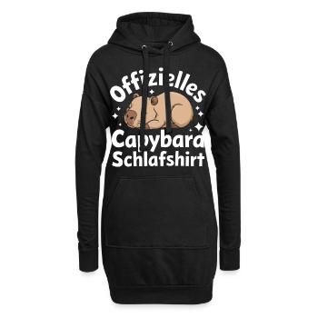 Capybara Capybara Animal rongeur - Sweat-shirt à capuche long Femme - noir - Devant