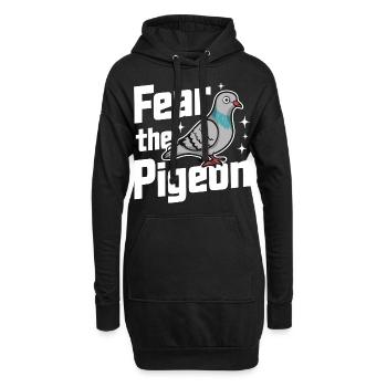 Pigeon Pigeons Animal Oiseau - Sweat-shirt à capuche long Femme - noir - Devant