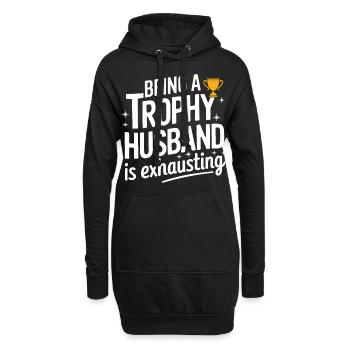 Ehemann Ehegatte Familie Hochzeit - Hoodie-Kleid - Schwarz - Vorne