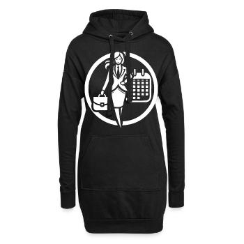 Erfolgreiche Frauen – Business Design - Hoodie-Kleid - Schwarz - Vorne