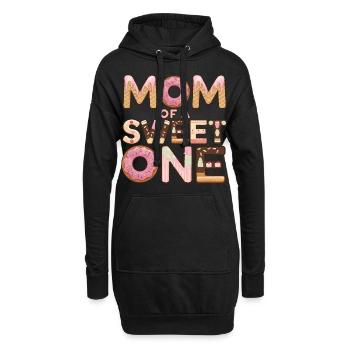 Mom of Sweet One 1st First Birthday Matching - Hoodie-Kleid - Schwarz - Vorne