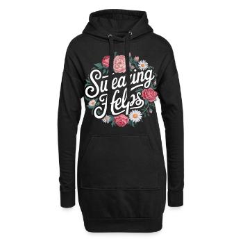 Swearing Helps 8 - Hoodie-Kleid - Schwarz - Vorne
