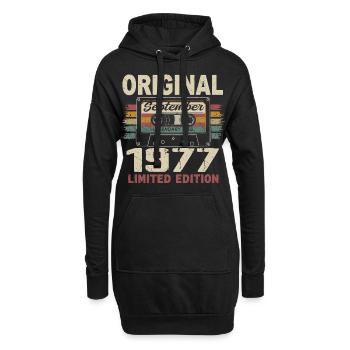 Septembre 1977 Anniversaire, Né en Septembre 1977 - Sweat-shirt à capuche long Femme - noir - Devant