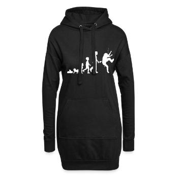 Cadeau de sport d'escalade développement bébé enfant - Sweat-shirt à capuche long Femme - noir - Devant