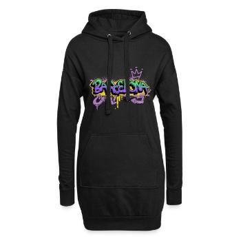 Barcelona Spanien Stadt Graffiti Spray Sprayer - Hoodie-Kleid - Schwarz - Vorne
