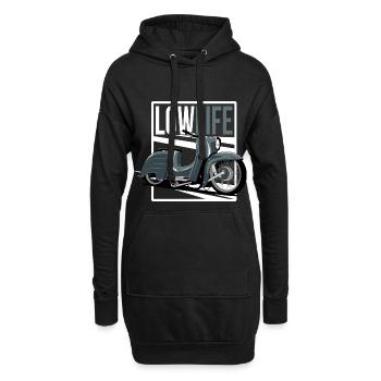 low life moped - Hoodie-Kleid - Schwarz - Vorne