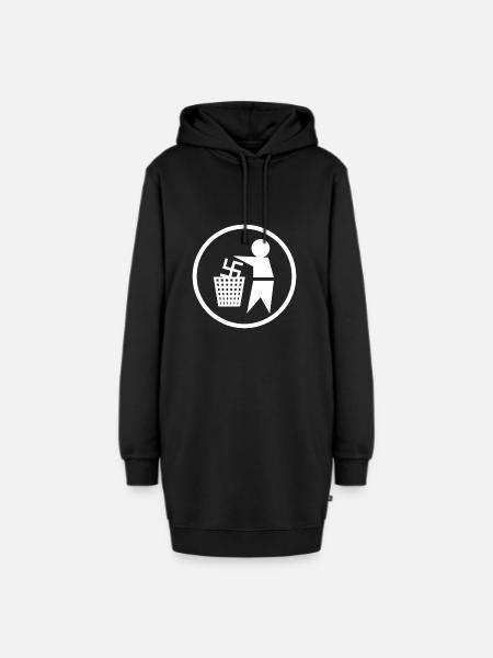 Gegen Rechts Antirassismus Gegen Nazis Demo Antifa - Hoodie-Kleid - Schwarz