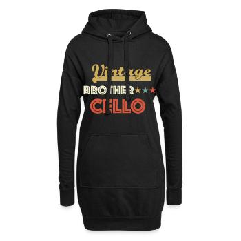 Vintage Cello Frère - Sweat-shirt à capuche long Femme - noir - Devant
