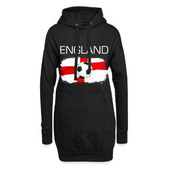 England Fußball Fan Flagge Geschenk - Hoodie-Kleid - Schwarz - Vorne
