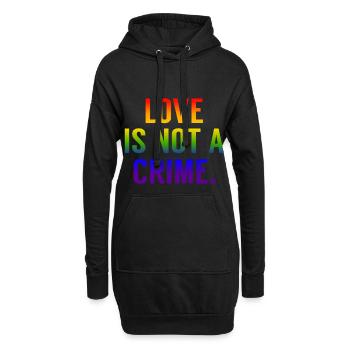 L'amour LGBT n'est pas un crime fierté gay CSD rainbow - Sweat-shirt à capuche long Femme - noir - Devant