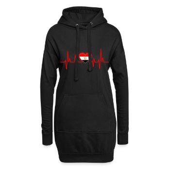Egypte - Sweat-shirt à capuche long Femme - noir - Devant