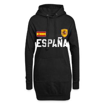 Maillot Espagne - Sweat-shirt à capuche long Femme - noir - Devant