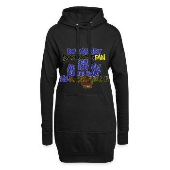 Dortmund Fan sein, aber dann biste ne kack Zecke - Hoodie-Kleid - Schwarz - Vorne