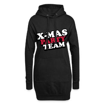 xmas party team weihnachten christmas - Hoodie-Kleid - Schwarz - Vorne