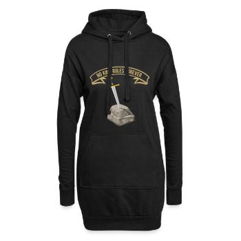 Kein König Regiert Für Immer - Coole Spruch Mythos - Hoodie-Kleid - Schwarz - Vorne