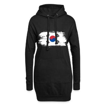 Drapeau de la Corée du Sud - Sweat-shirt à capuche long Femme - noir - Devant