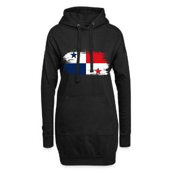 Drapeau panama - Sweat-shirt à capuche long Femme - noir - Devant