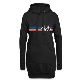 bicyclette vélo de course nationale de France - Sweat-shirt à capuche long Femme - noir - Devant
