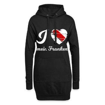Das schöne Frankenland - Hoodie-Kleid - Schwarz - Vorne