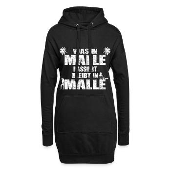 Malle Mallorca Urlaub - Hoodie-Kleid - Schwarz - Vorne