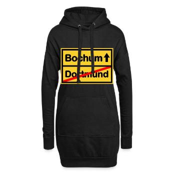 Les fans de Bochum - Sweat-shirt à capuche long Femme - noir - Devant