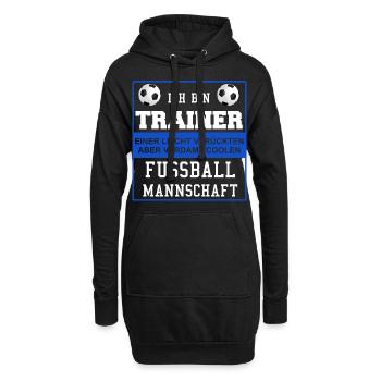Fussball Fussball Coach Trainer - Hoodie-Kleid - Schwarz - Vorne
