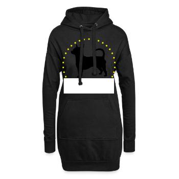 Chihuahua Hund individuell Anpassbar Geschenk - Hoodie-Kleid - Schwarz - Vorne