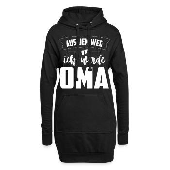 Aus dem Weg Ich werde Oma Baby - Hoodie-Kleid - Schwarz - Vorne