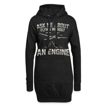 Vol à voile - Sweat-shirt à capuche long Femme - noir - Devant