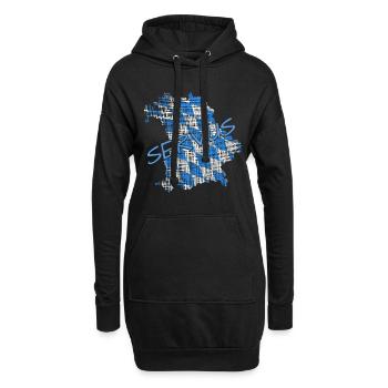 Servus Bayern - Hoodie-Kleid - Schwarz - Vorne