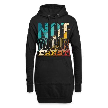 Not Your Ernst Nicht dein Ernst Denglisch als Gesc - Hoodie-Kleid - Schwarz - Vorne