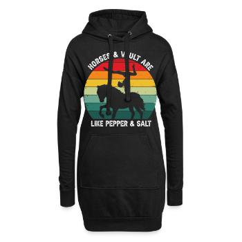 Voltigieren Design und Voltigieren Pferde Designs - Hoodie-Kleid - Schwarz - Vorne