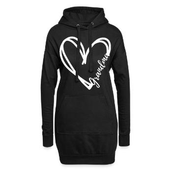 ICH LIEBE OMA. OMA GESCHENK. - Hoodie-Kleid - Schwarz - Vorne