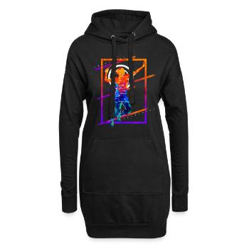 Badminton Badminton Sport Player Vintage Rétro - Sweat-shirt à capuche long Femme - noir - Devant