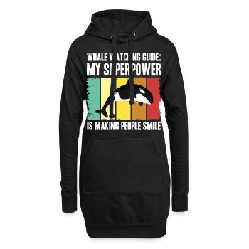 Wale beobachten | Wal Meerestier Meer Geschenke - Hoodie-Kleid - Schwarz - Vorne