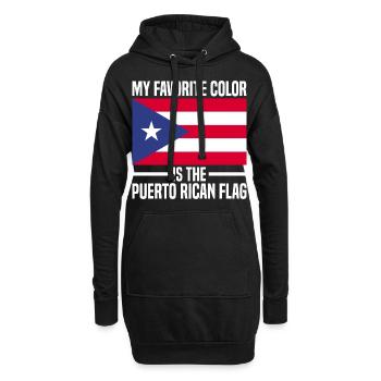 Puerto Rico Flagge | Puerto Ricaner Geschenkideen - Hoodie-Kleid - Schwarz - Vorne