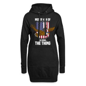 USA Flagge | Patriot Patriotismus Amerika Geschenk - Hoodie-Kleid - Schwarz - Vorne