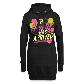 The Party Has Arrived 16 - Hoodie-Kleid - Schwarz - Vorne