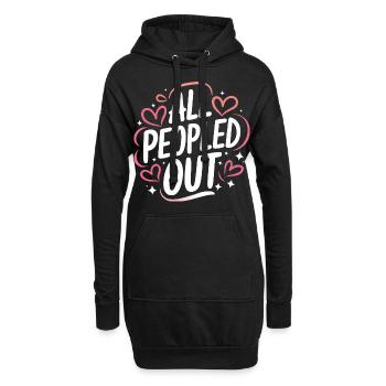 Introvertierter asozialer introvertierter - Hoodie-Kleid - Schwarz - Vorne