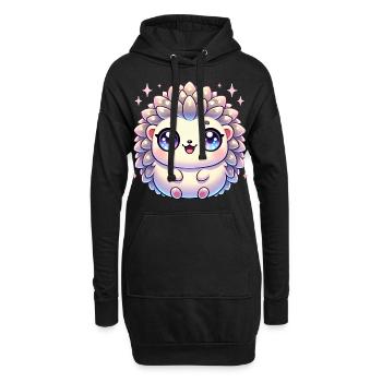 Super Cute Kawaii Baby Hedgehog - Hoodie-Kleid - Schwarz - Vorne