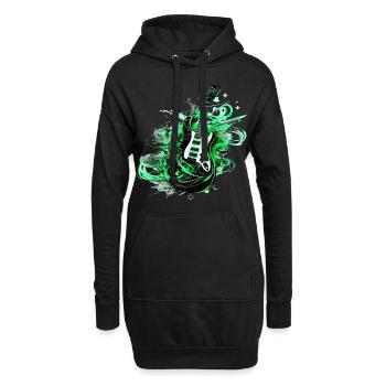 E-Gitarre Gitarre Gitarrist Musik Instrument Rock - Hoodie-Kleid - Schwarz - Vorne