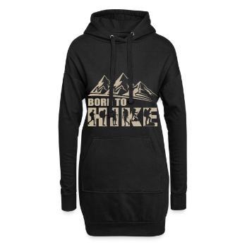 Born to Hike Wandern Wanderer - Sweat-shirt à capuche long Femme - noir - Devant
