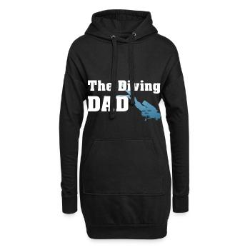 The Diving DAD - Plongée - Sweat-shirt à capuche long Femme - noir - Devant