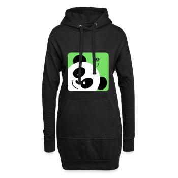 Animal panda - Tierischer Panda - Hoodie-Kleid - Schwarz - Vorne
