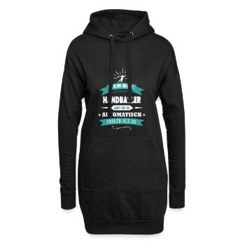 Handballer Handball Geschenkidee - Hoodie-Kleid - Schwarz - Vorne